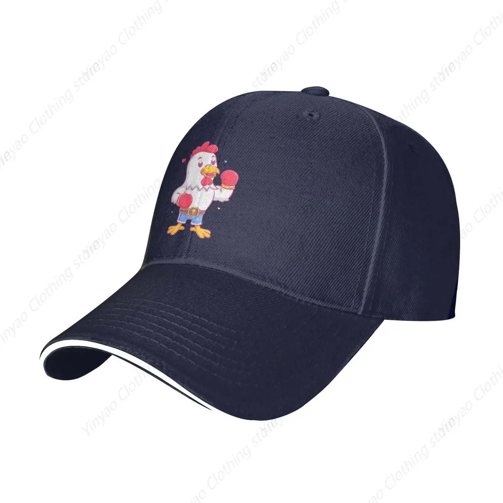 

Fun Chicken Boxing Gloves Printed Baseball Hats Men's and Women's Hats Adjustable Truck Sunshade Golf Hats