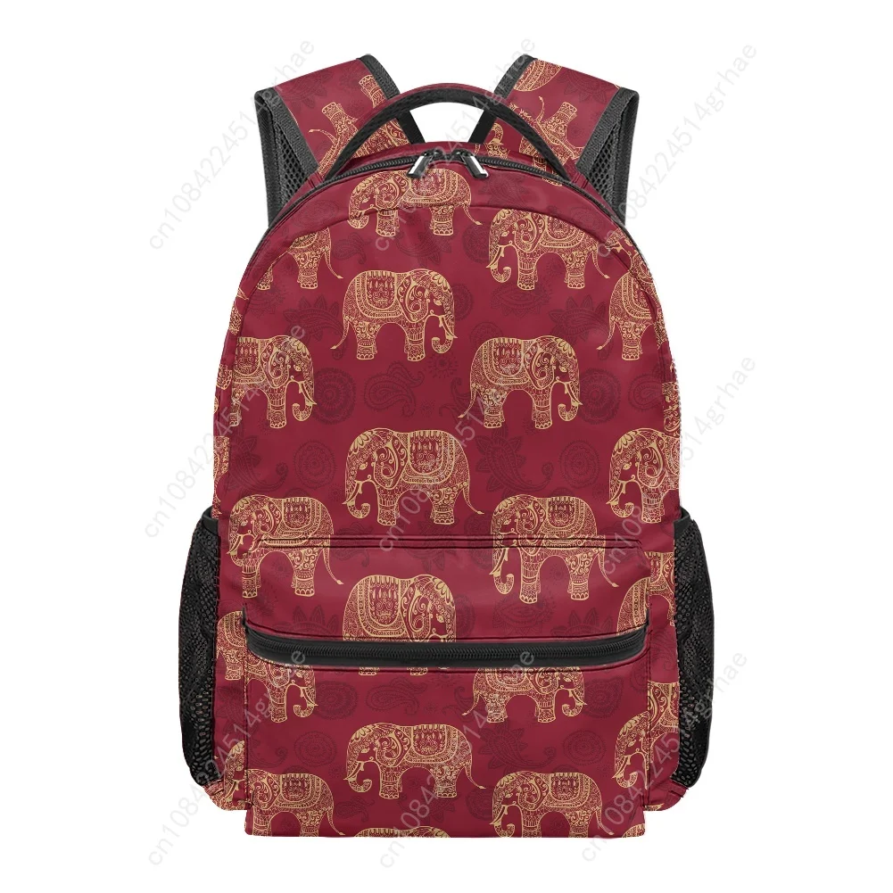 New Elephant Print All-over Print Student Backpack Custom Casual Suitable for Travel and Camping Lightweight, and Easy To Clean