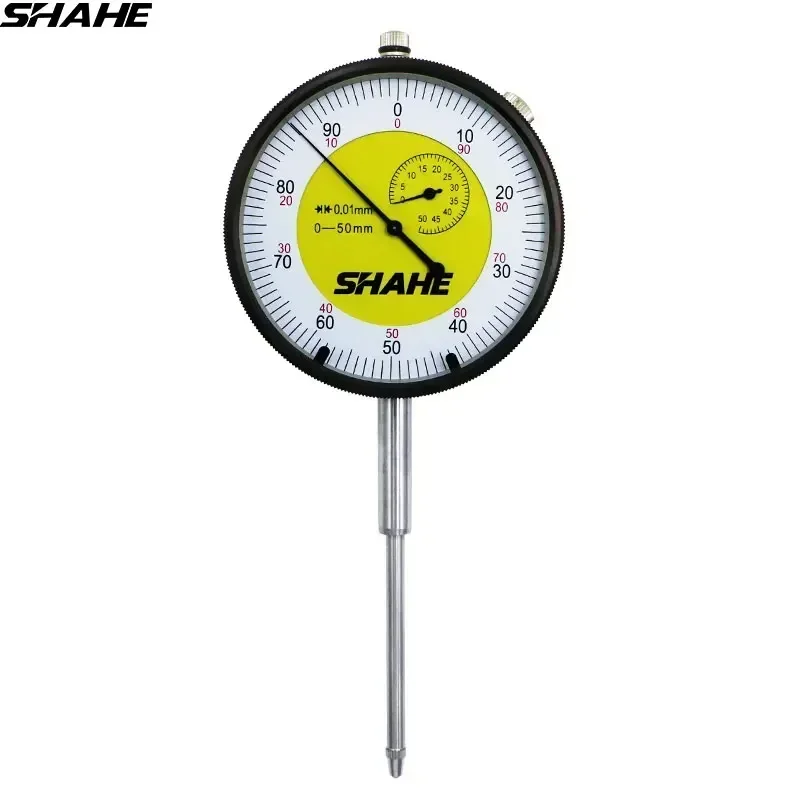 Shahe 0-5/0-10/0-20/0-30/0-50 mm 0,01 mm Wysokiej jakości czujnik zegarowy Metryczny czujnik zegarowy 0,01 mm