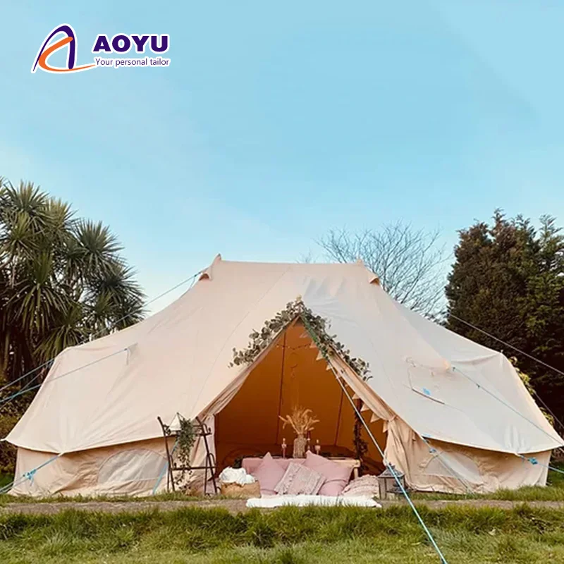 

Outdoor Tents Waterproof House Bell Tent Glamping Hotel Desert Tent For Camping