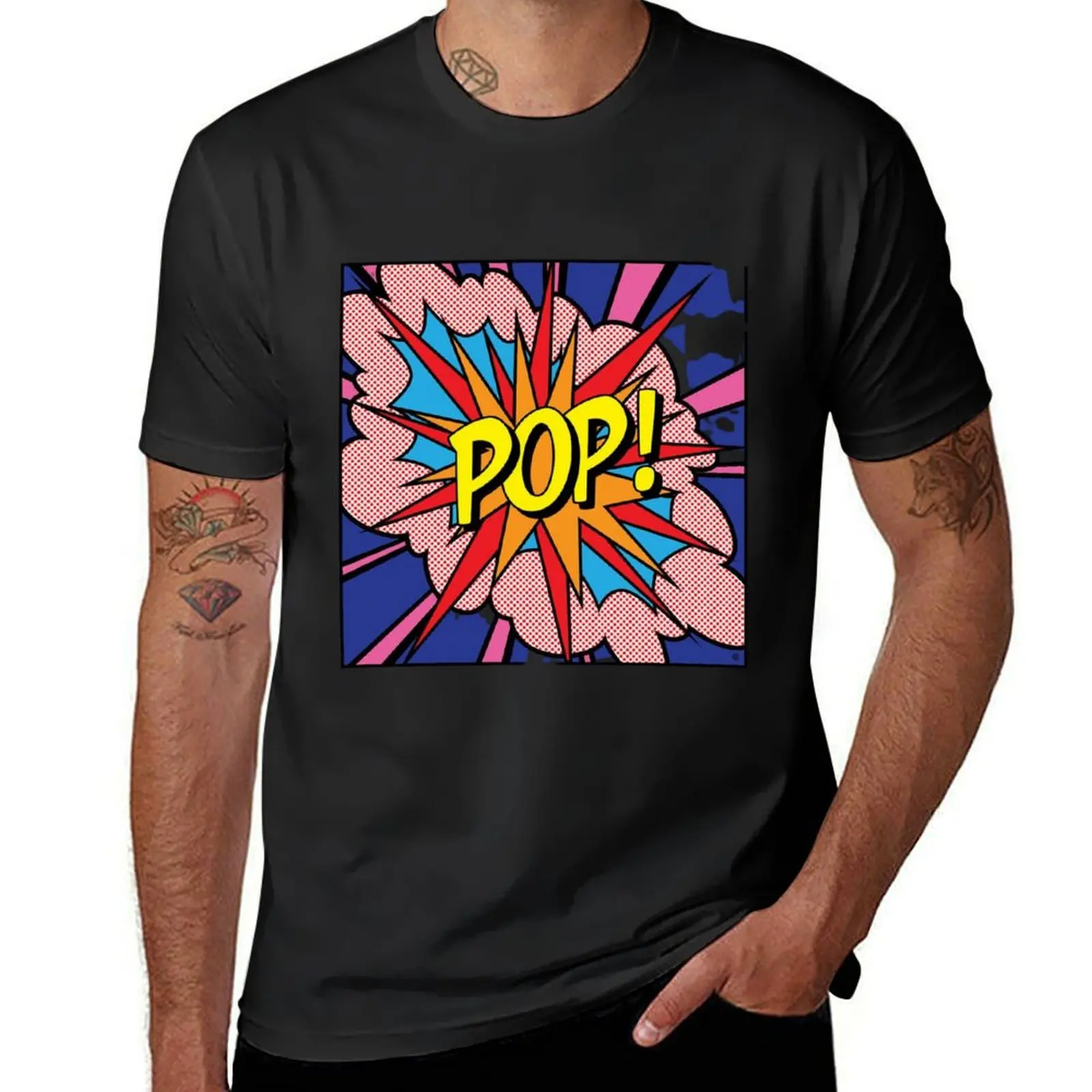 Roy Lichtenstein Print, Pop Art Poster, Wall Art T-Shirt anime clothes customs design your own anime Blouse men t shirts