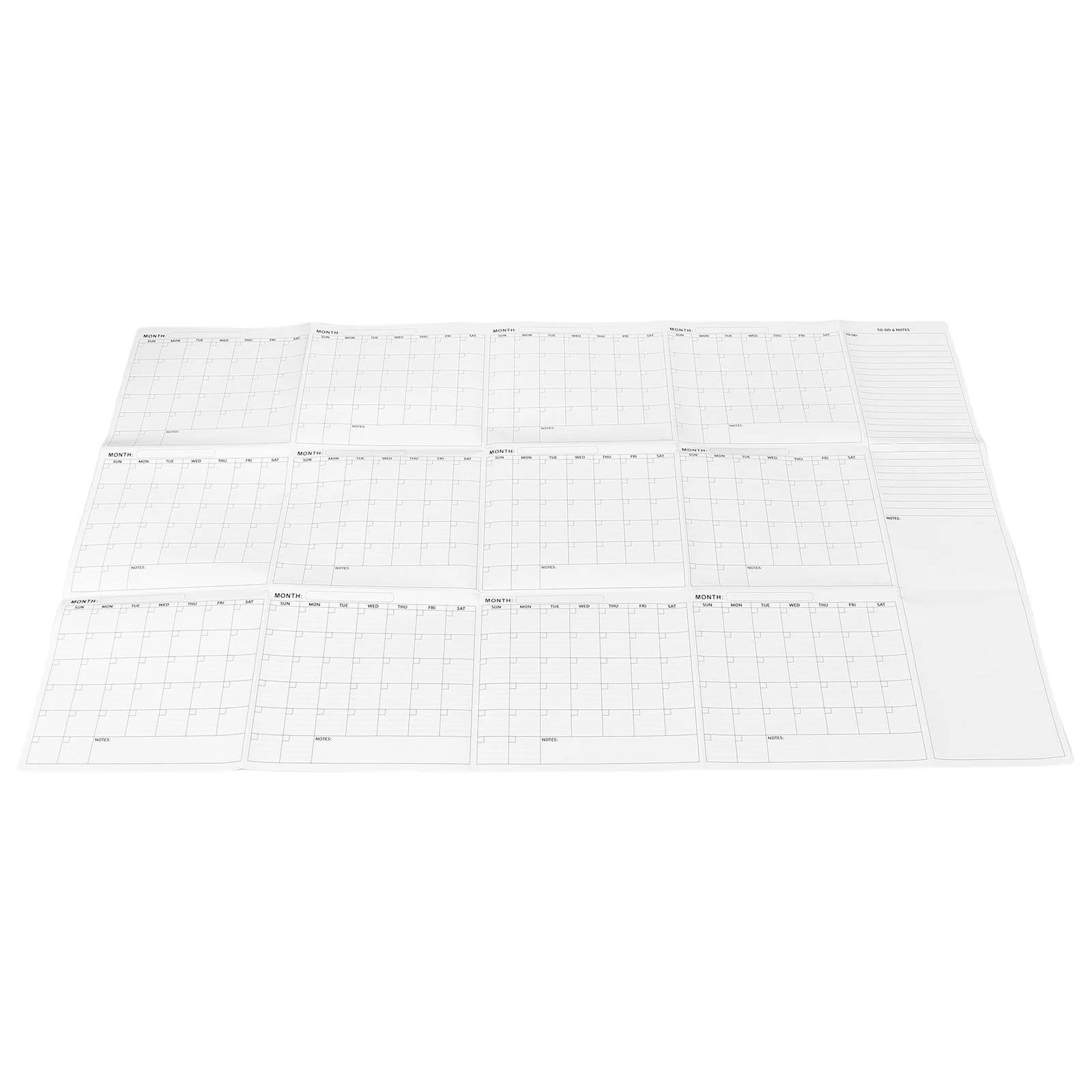 

Giant Erasable Wall Calendar Monthly Dry Erase Whiteboard with Smooth Writing Surface Ideal for Team Planning and Study