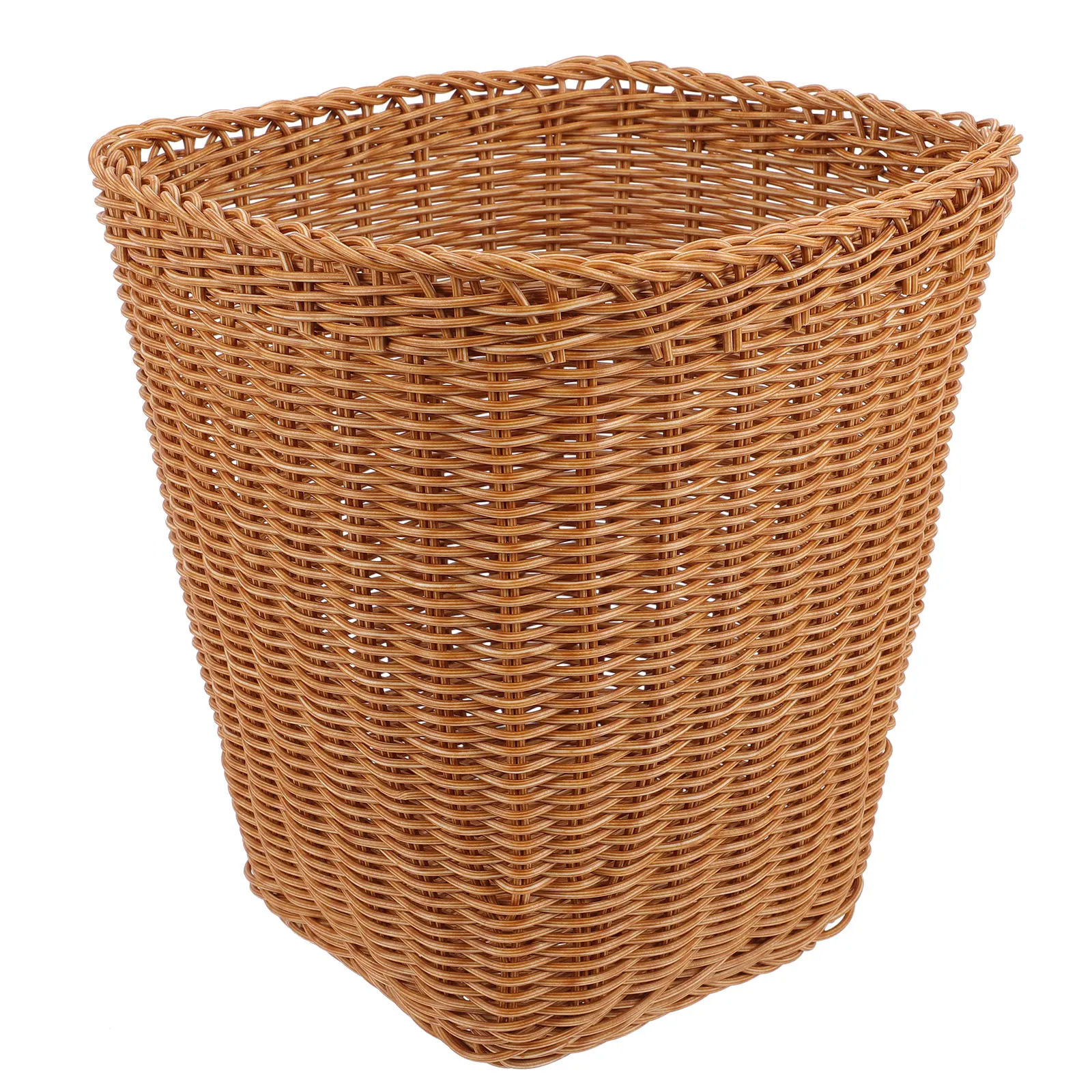 

Trash Box 20L Woven Baskets Storage Garbage Can Waste Basket Kitchen Living Bedroom Bathroom Dormitory Hotel Bar Cafe ganizer