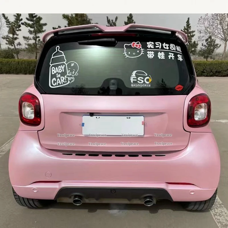 For Merced-Benz Smart Fortwo Fourfour 453 Trunk Spoiler 2015-2018 ABS Plastic Rear Roof Spoiler Wing Body Kit Accessories