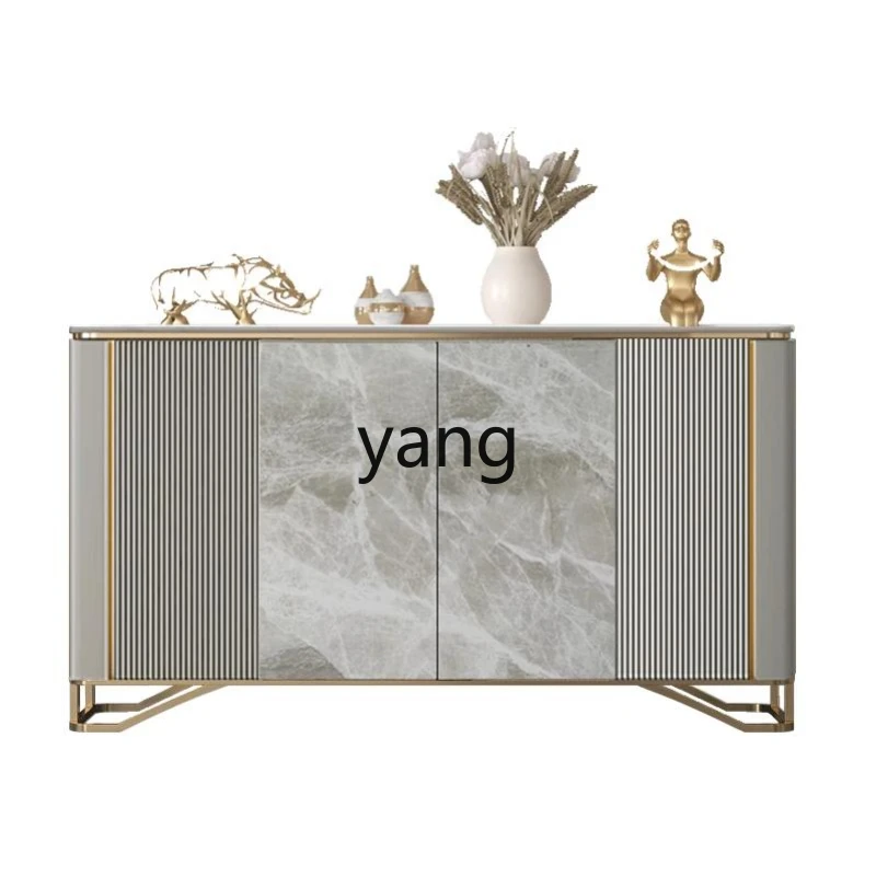 

Yjq Hallway Solid Wood Living Room Storage Home Curio Cabinet Stone Plate Paint Sideboard Cabinet Multifunctional Shoe Cabinet