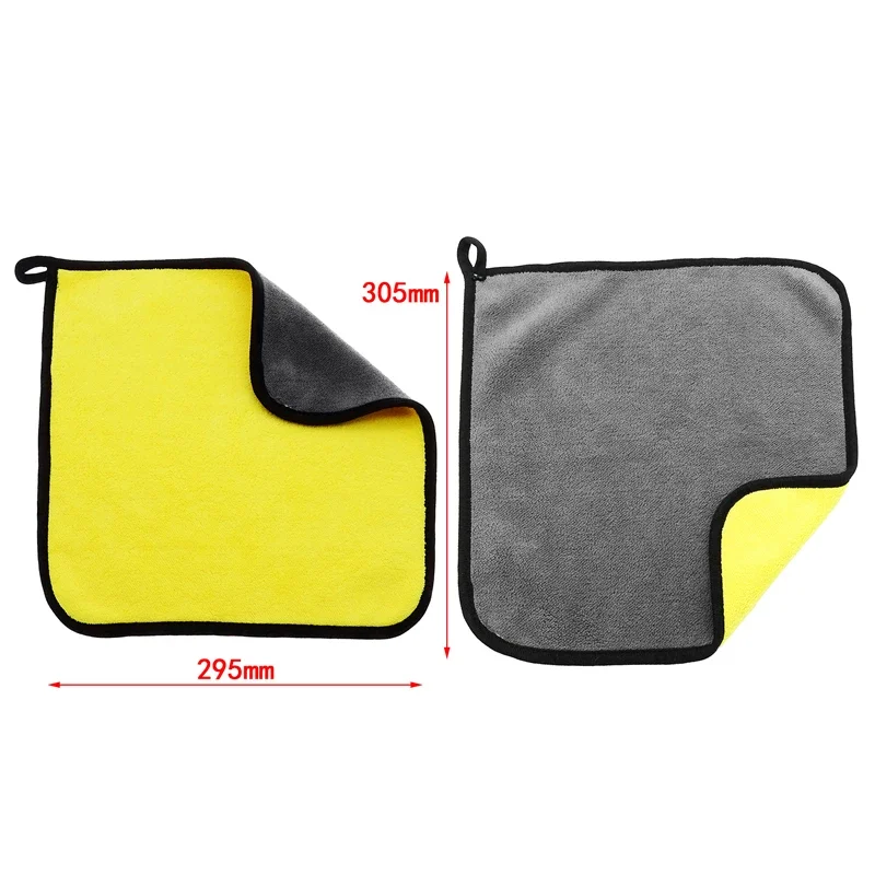 Thickened Car Wash Towel Extra Soft Microfiber Coral Velvet Cloth Double Sided Car Cleaning Towel For Auto Maintenance