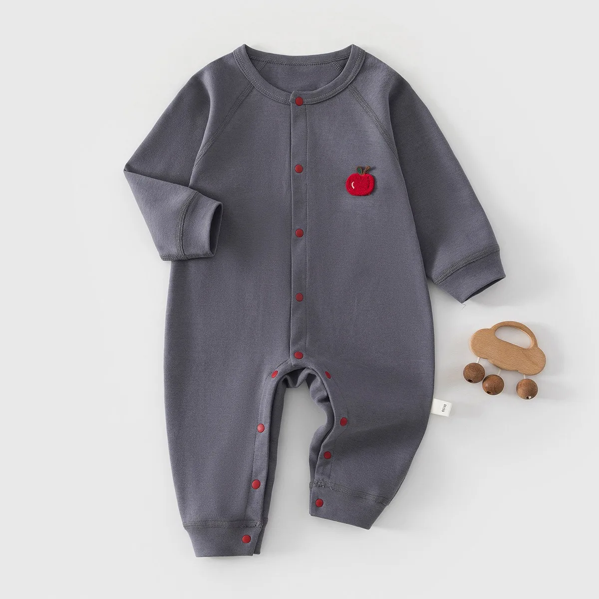 AYNIGIELL 2026 New Baby Solid Color Jumpsuit High-quality Pure Cotton Breathable Jumpsuit 0-18 Months Male Baby Girl Clothing