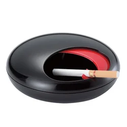 Creative Desktop Ashtray with Sliding Lid Rotating Ashtray  Windproof Smokeless Ash Tray For Office Home Decor  Gift for Men