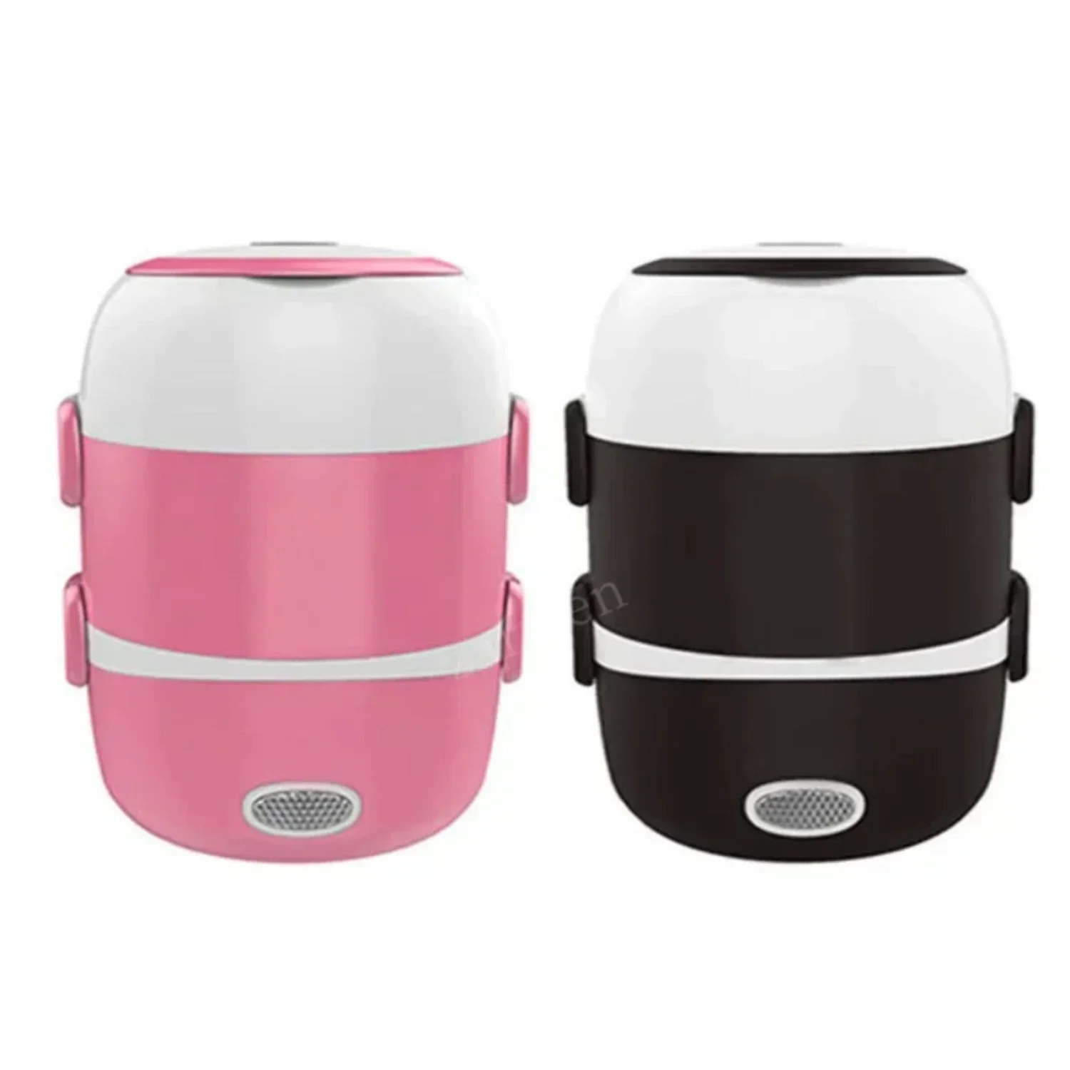 Portable Mini Stainless Steel Rice Cooker with 2/3 Layers Steamer - Thermal Heating Lunch Box Food Container Warmer