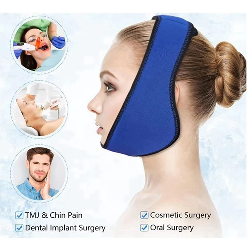 Y50A-Facial Ice Pack Wraps, Hot And Cold Gel Wraps To Relieve Swelling And Discomfort In The Jaw, Head, Mouth, And Face