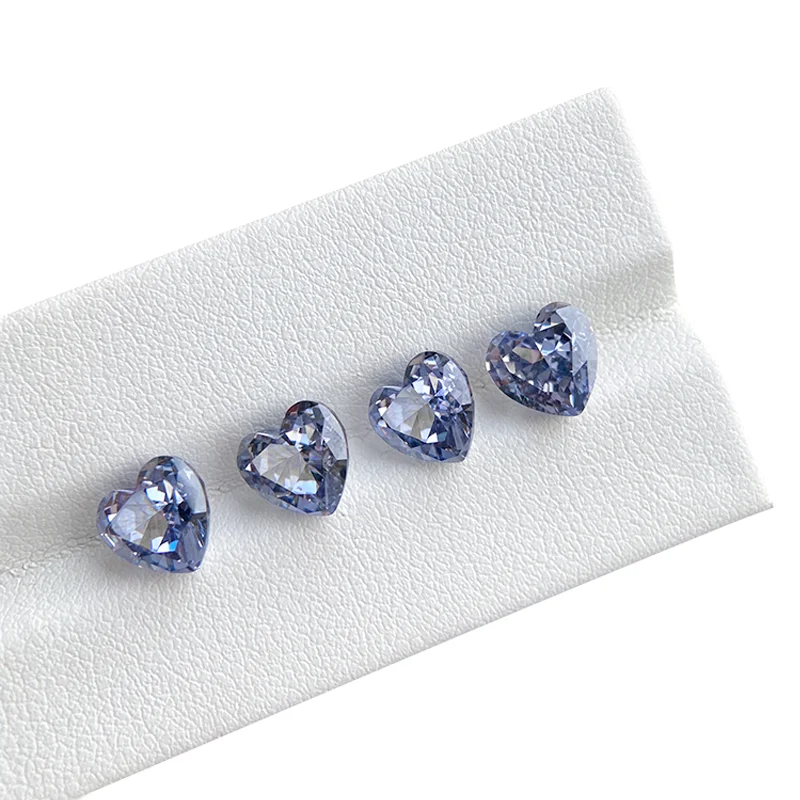 

YinZheng AAAAA класс пыльный синий сапфир сердце огранка кубический цирконий синтетический циркон камень изготовление ювелирных изделий свободный драгоценный камень