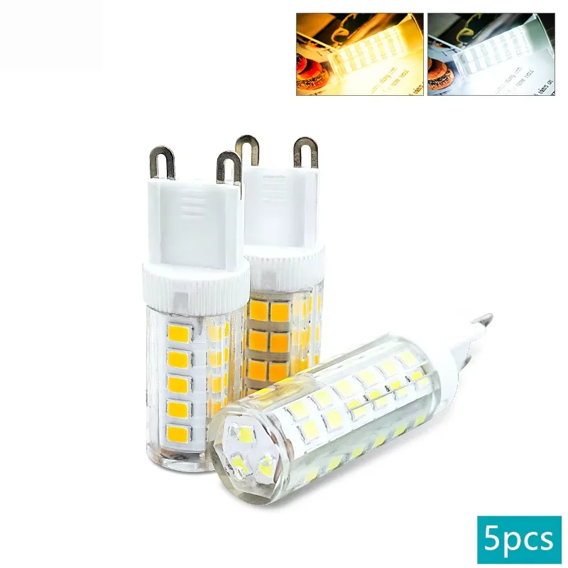 

5 LED ламп G9 220V 240V 3W 5W 9W SMD2835 LED лампы керамический холодный белый / теплый белый Лампада LED LED прожекторы Быстрая доставка 4 - 6 дней Бесплатная доставка