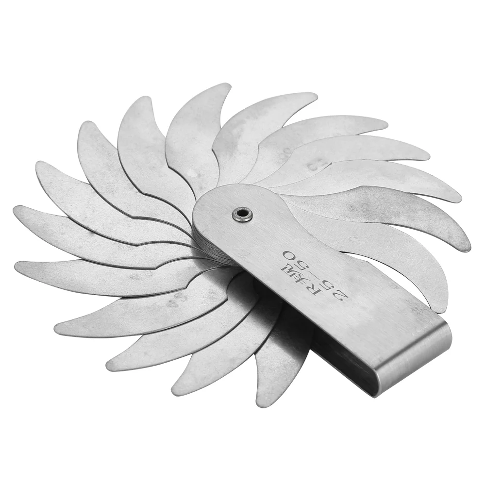 Radius Gauge, Stainless Steel Radius Fillet Gauge External Internal Concave Convex Measuring Tool - Image 4