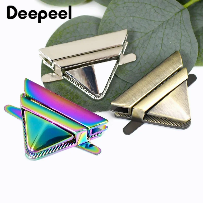 Deepeel-Metal Twist Turn Fechos Snap para Mulheres Sacos, Fivela de Fechamento de Metal, Fivelas Decorativas, Acessórios de Hardware DIY, 46mm, 1