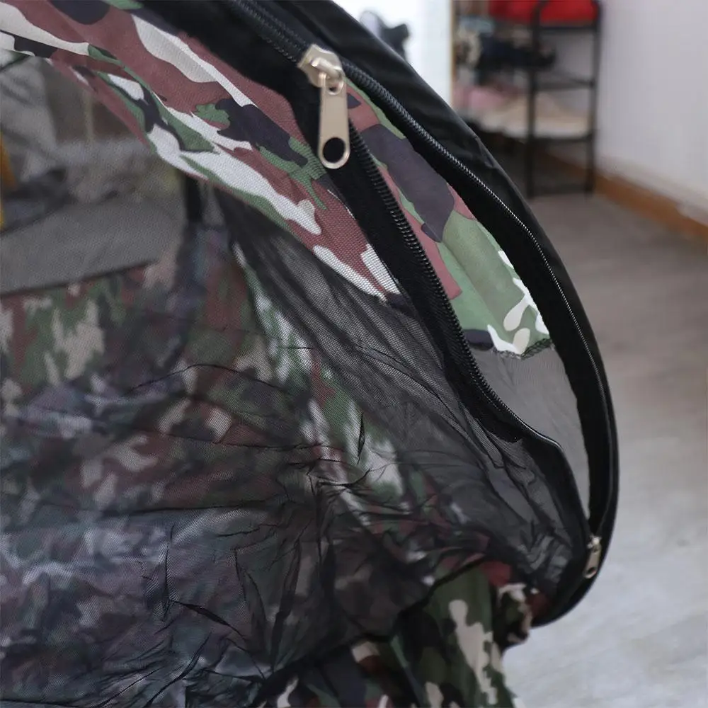Folding Camo Camping Mosquito Net Tent Mesh Tent Zipper Outdoor Mosquito Net with Bottom Double Portable Mosquito Net Outdoor