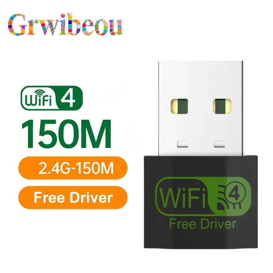 Mini 150Mbps USB Wifi Adapter 2.4G Wireless Network Card Wifi Antenna Wifi Receiver For Laptop Desktop PC Win7/8/10 /11