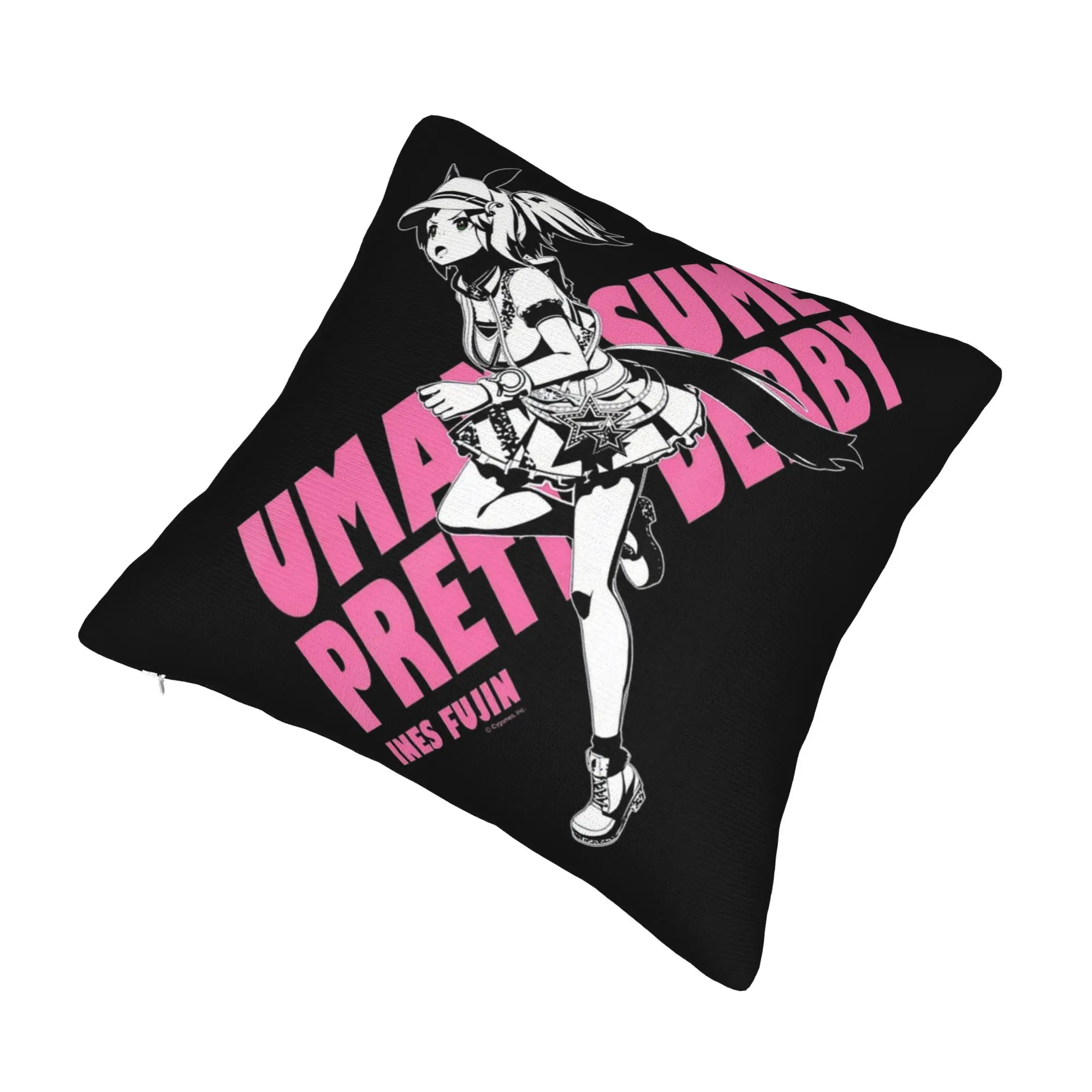 Umamusume Pretty Derby INES Fujin Pillowcase Printed Cushion Cover Decoration  Throw Pillow Case Cover Home Square 45*45cm