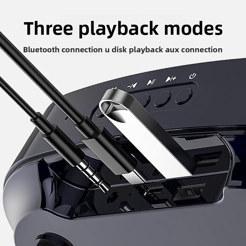 Wall Mounted 3D Surround Sound Wireless Bluetooth Speaker FM Radio Outdoor Portable Subwoofer Long Battery Life view 5