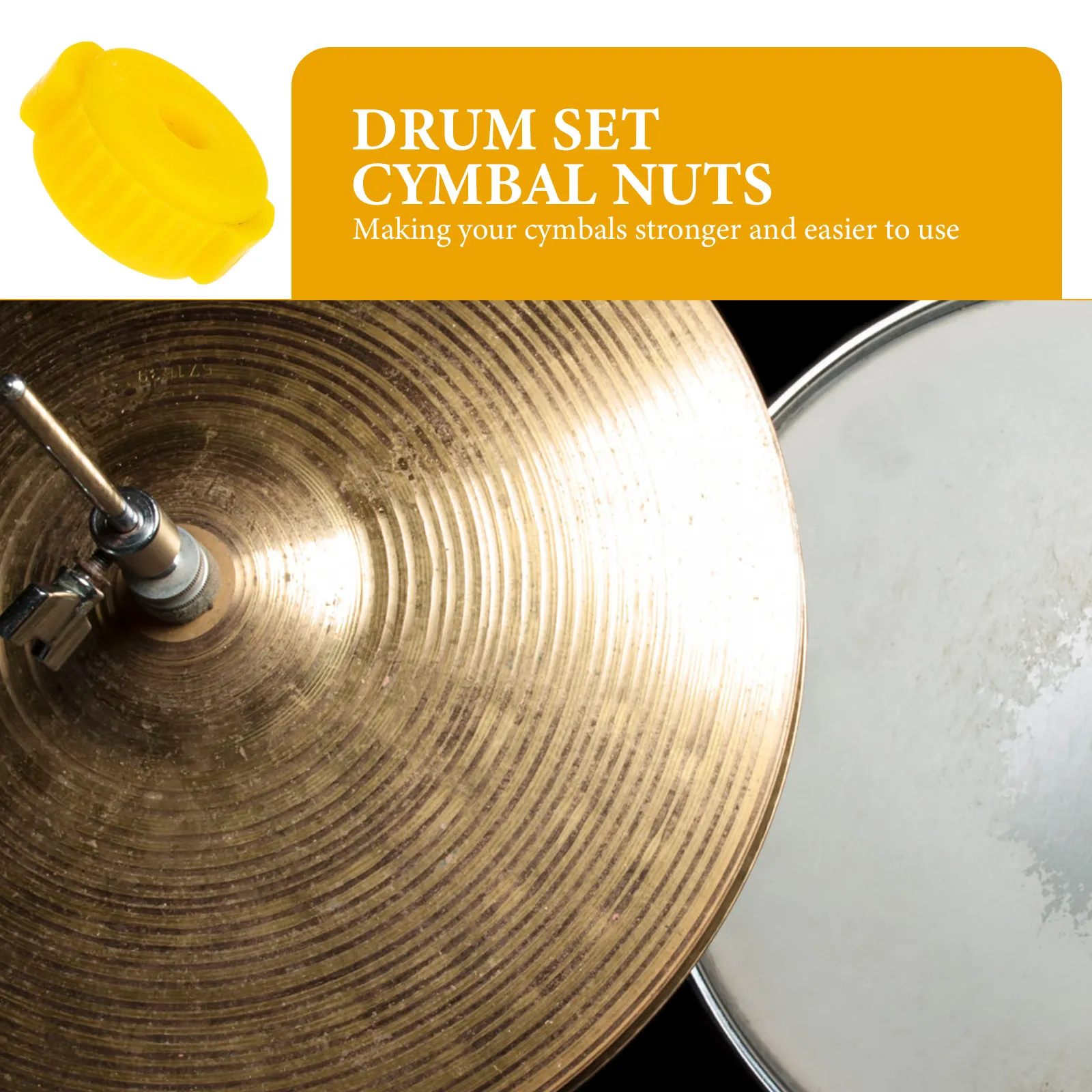 Lightweight Portable Cymbal Nuts Made of Premium ABS Material Excellent for Drum Practice Cymbal Repairing and Percussion