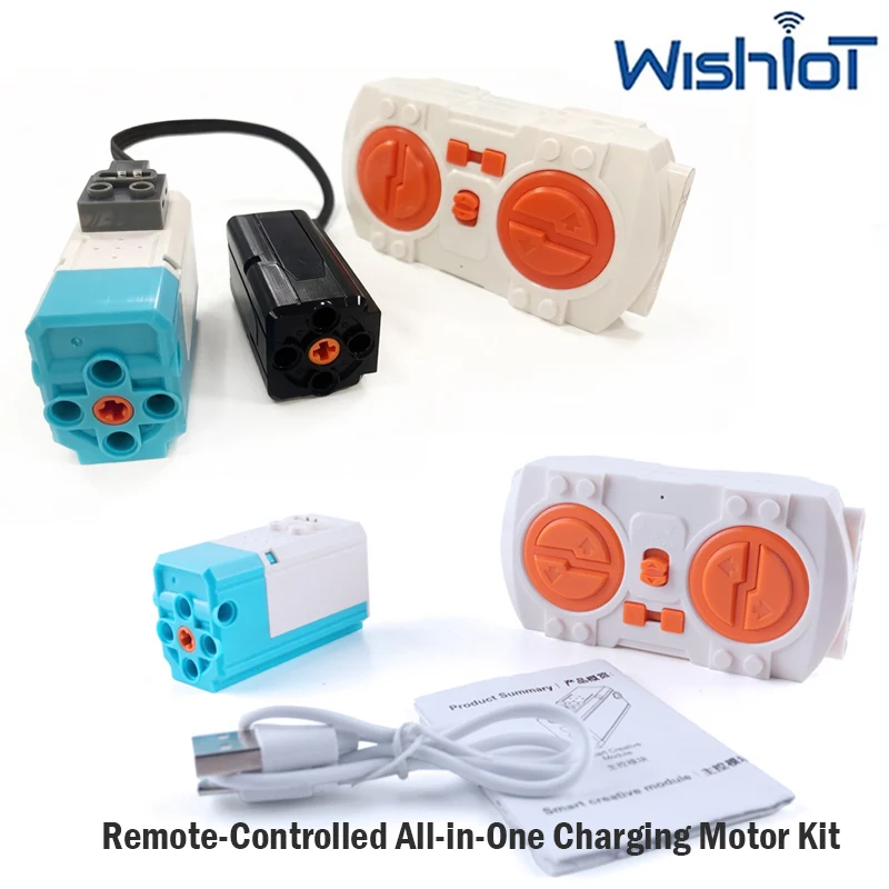 

Rechargeable Motorized +Remote Control Technology Building Block Parts Assembly Toy Power Motor MOC Bricks Modified Accessories