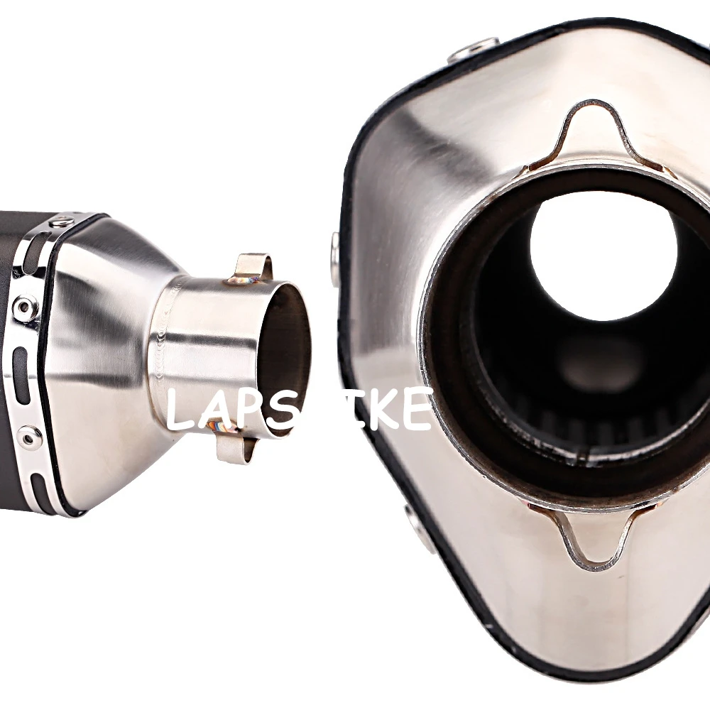Universal 51MM Motorcycle Stainless Steel Exhaust Pipe Muffler 300-470mm For Ninja400 Z900 R3 R25 S1000RR Pcx160 MT-07 Slip-on