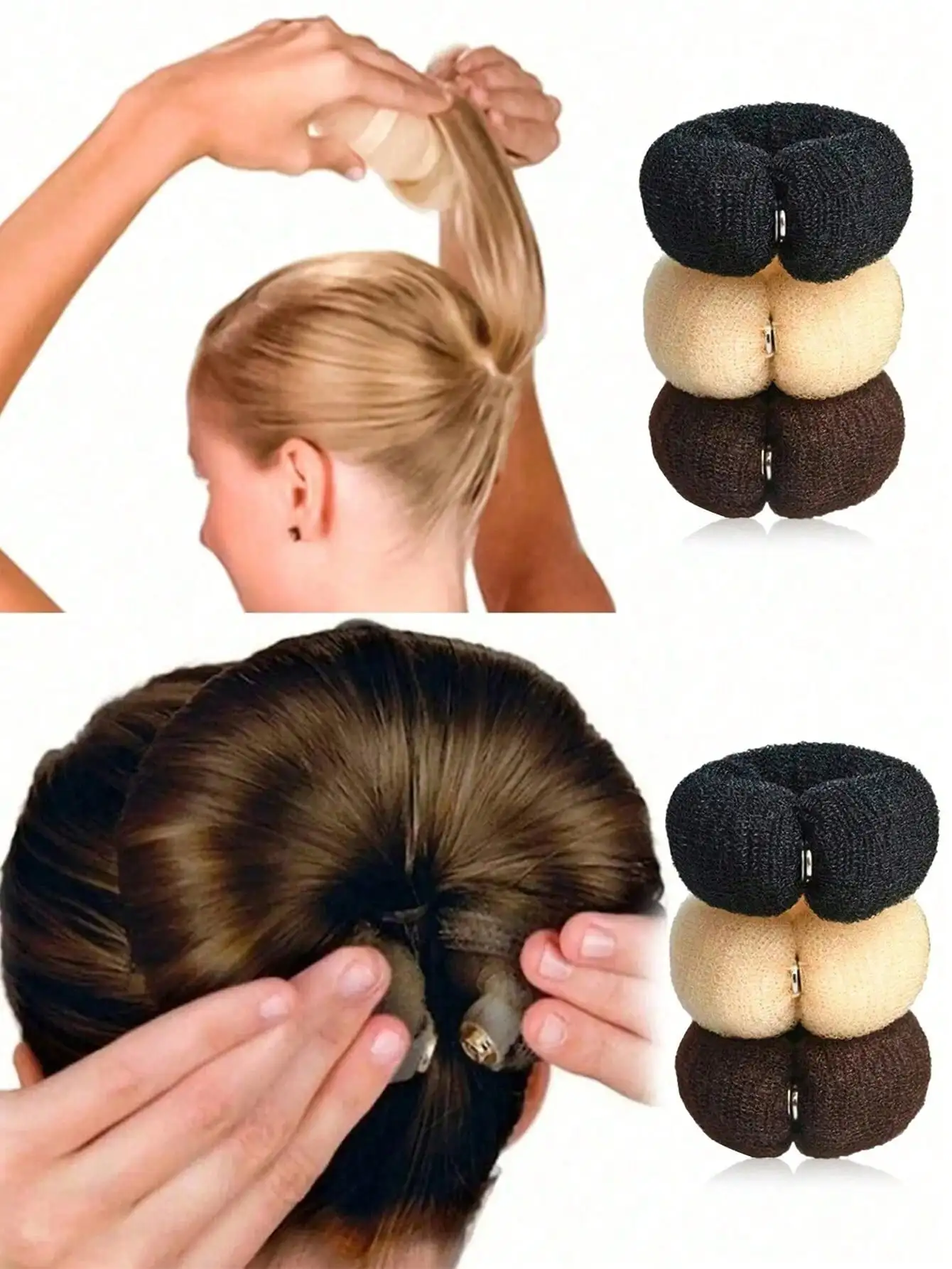 Hair Donut Bun Make…