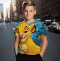 The Lion King Summer Children's T-Shirt 3D Printing Cool Fashion Clothing Party Cartoon Boys Girls Unisex Children's Clothes