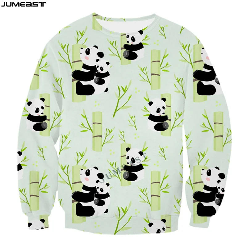 

Jumeast Y2k Men Women 3D Printed Sweatshirt Lovely Animal Panda Long Sleeve Hip Hop Fashion T Shirt Sport Pullover Tops Tees