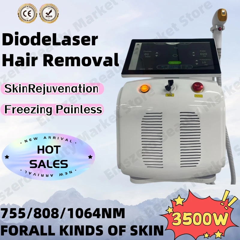 Professional Ice Titanium 3 Wavelength 808nm Diode Laser 808 Hair Removal Machine 808 Removal Machin Salon or Home Use Removal