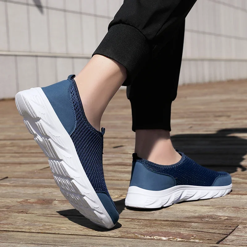 YRZL Herren-Sneaker, leicht, atmungsaktiv, Air-Mesh, lässige Laufschuhe, rutschfest, bequem, Slip-on-Sneaker für Herren – Detail 13