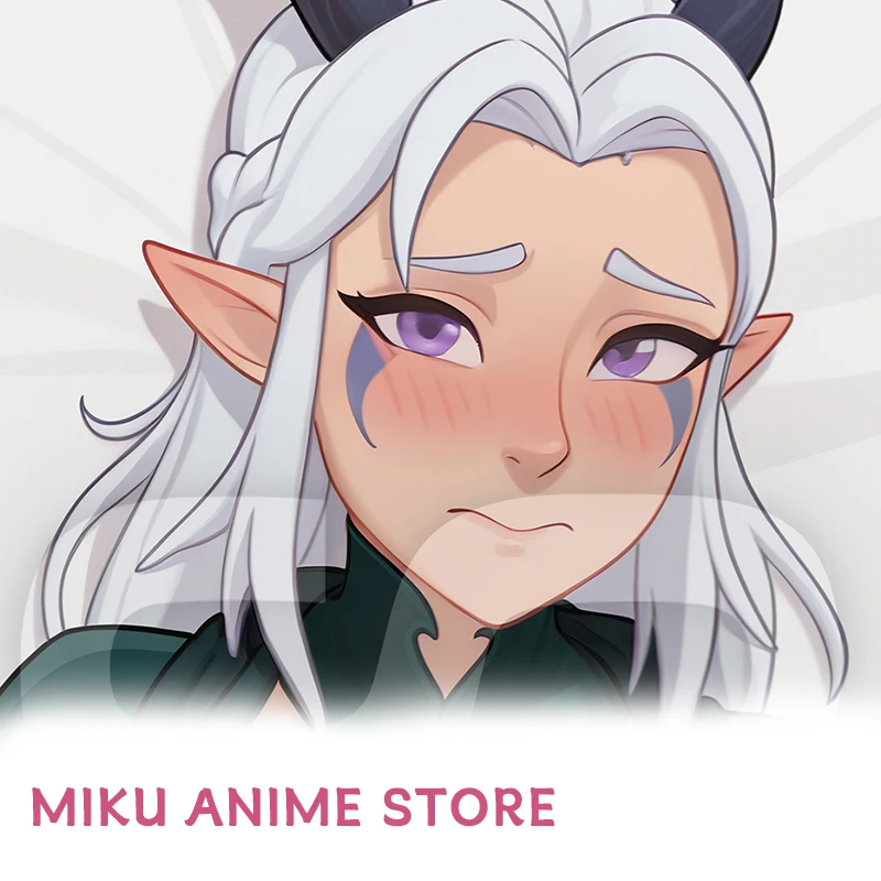 Furry Dakimakura 2WAY Hugging Body Pillow Case The Dragon Prince Rayla Anime Pillow Cushion Cover Gift