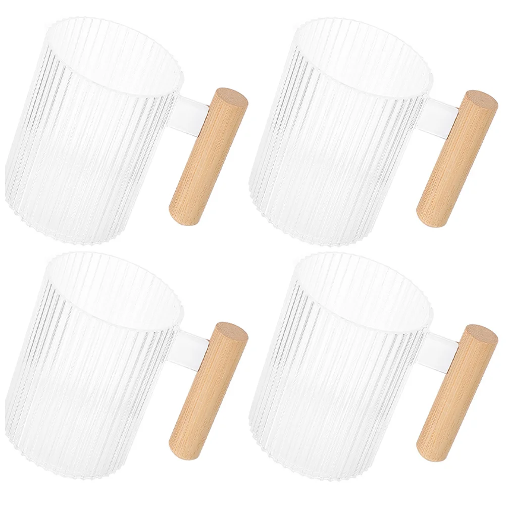 

4Pcs Plastic Toothbrush Cup Reusable Portable Bathroom Holder Cups Travel Mouthwash Tumblers Lightweight Multipurpose Storage