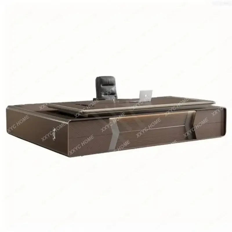 HHBeautiful  Modern Luxury Aesthetics Office Desk Drawers  Wooden Study Computer Desk L Shaped Modern Furniture