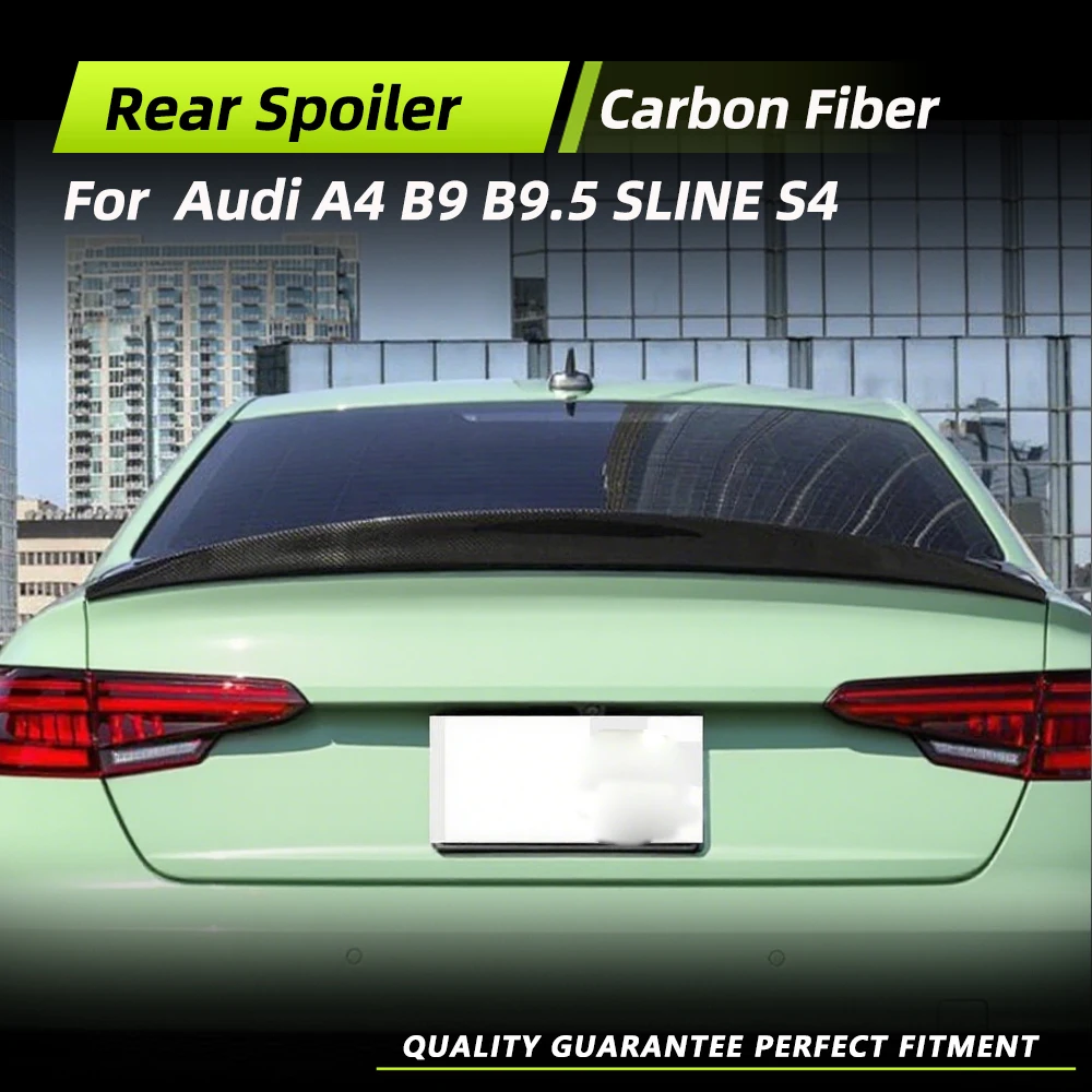 

Car Trunk Spoiler Boot Lip Wing Lid for Audi A4 Sline S4 B9 B9.5 Sedan 2017-2023 Carbon Fiber Rear Trunk Spoiler Boot Lip Wing