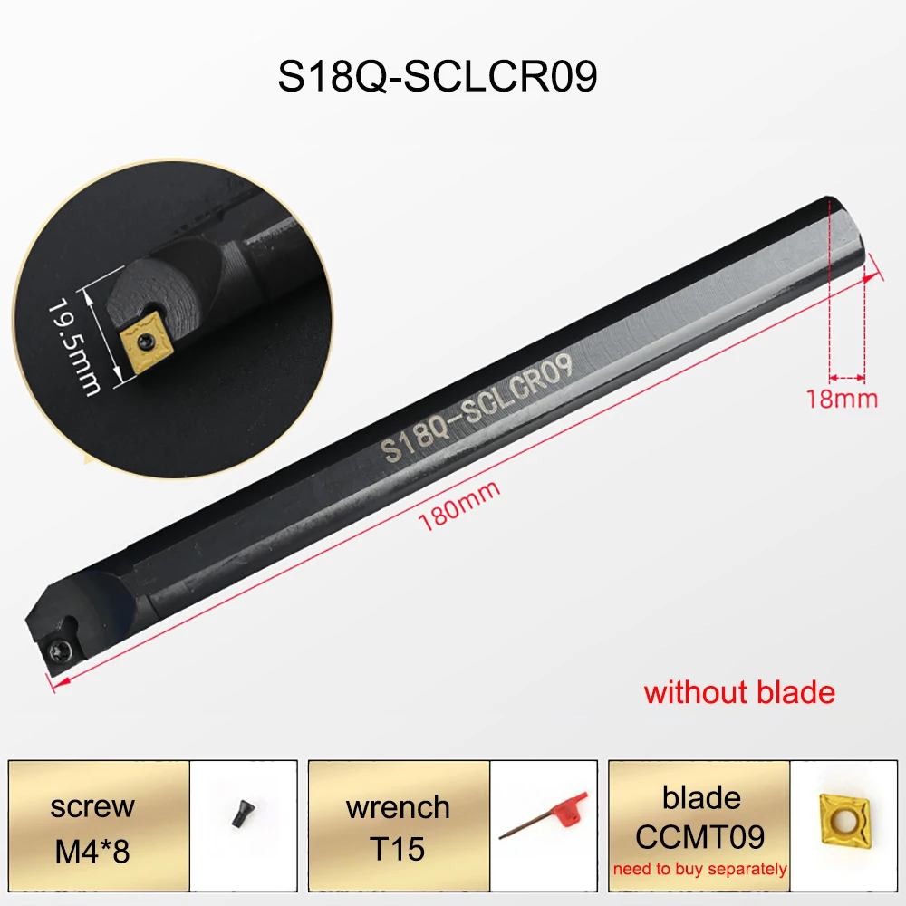 1PC S12M S14N S16Q S20R S25S SCLCR09 Internal Turning Tool Lathe Boring Bar Tool Holder For CCMT09T304 CCT09T308 Carbide Insert