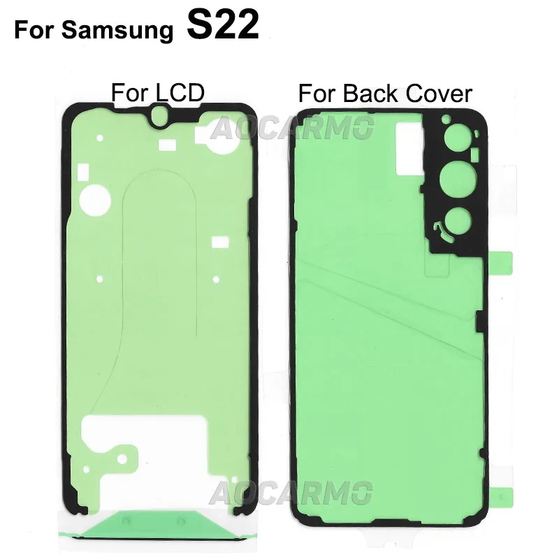 Aocarmo For Samsung Galaxy S22 Front Screen LCD Adhesive Back Adhesive Back Cover Waterproof Sticker Glue Replacement Parts