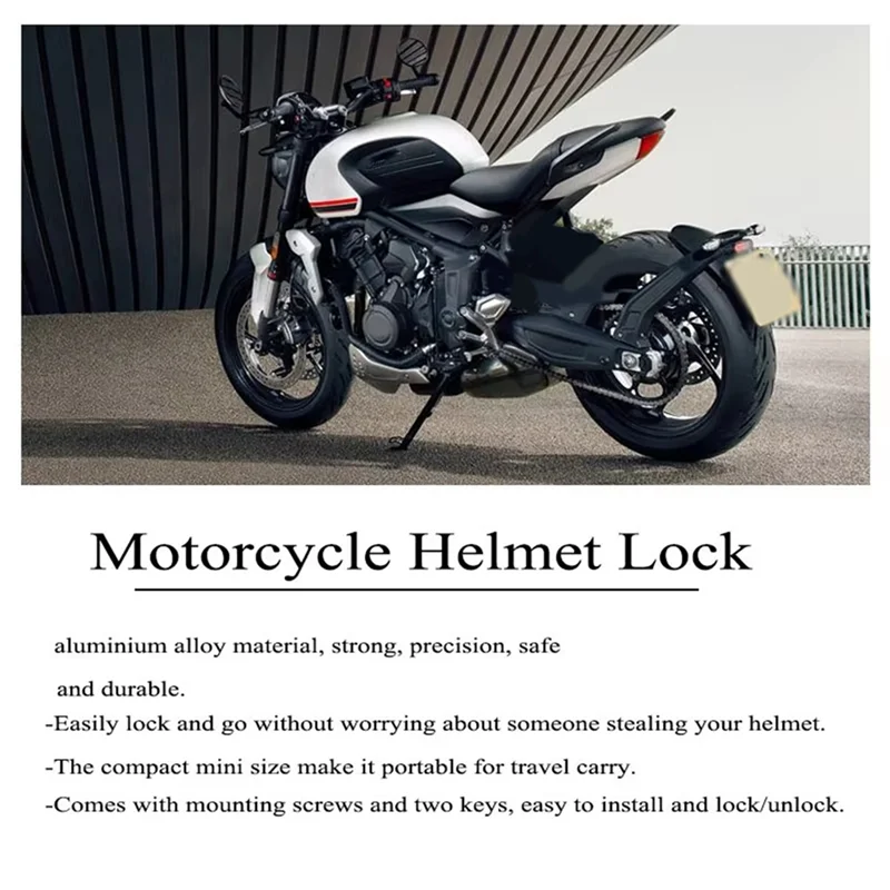 

Профессиональный замок для мотоциклетного шлема, противоугонный замок с 2 ключами для Triumph Trident 660 Trident 660 2021 2022