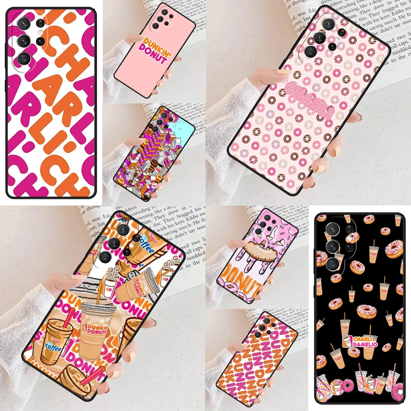 Charli Damelio Donut Phone Case For Samsung Galaxy S24 S23 S22 S21 Ultra S10 Note 10 Pro S20 Plus FE S9 S8 Cover