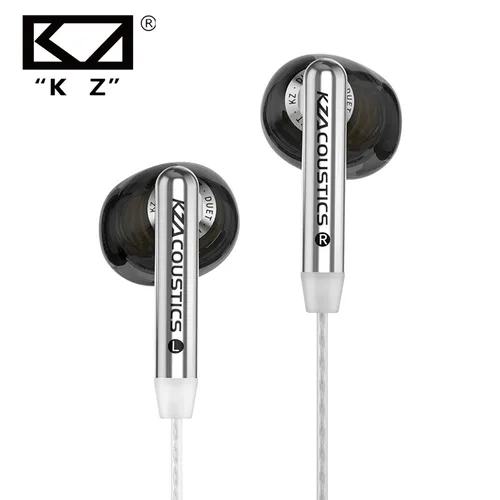 KZ Duet Quad Core controladores dinámicos duales auriculares Hi-Fi auriculares intrauditivos con cable para música juegos auriculares estéreo de sonido de alta fidelidad