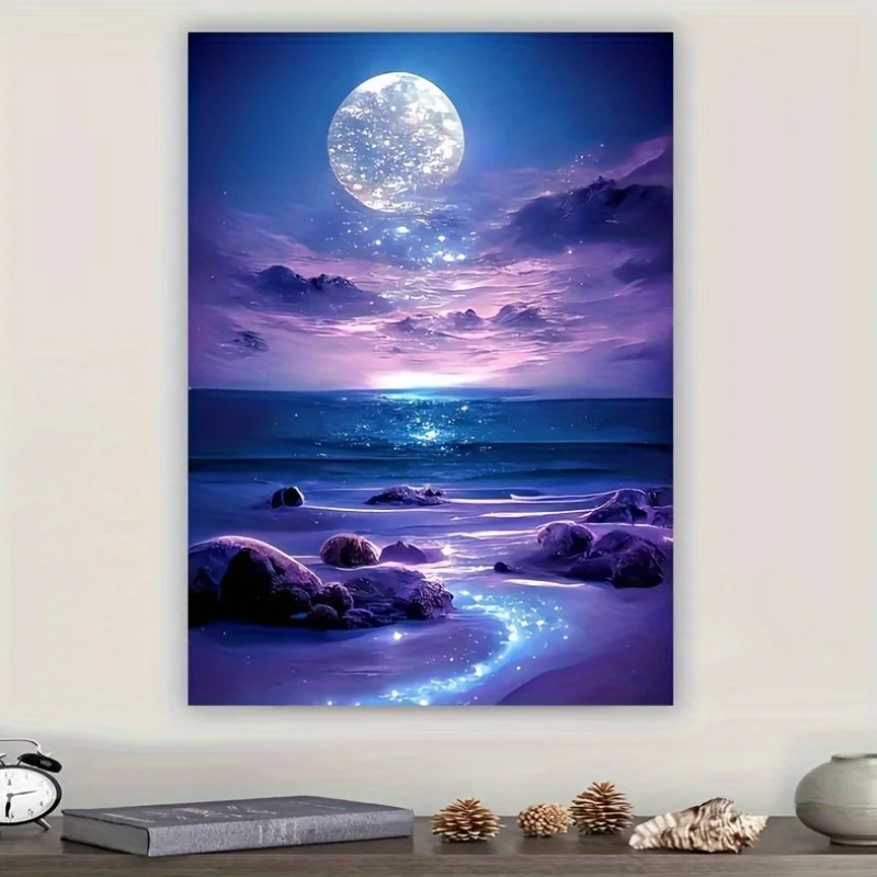 1000 stuks sterrenhemel puzzel - boeiende nachtelijke hemel en oceaan kunst, frameloze puzzel voor volwassenen en liefhebbers, perfect cadeau voor