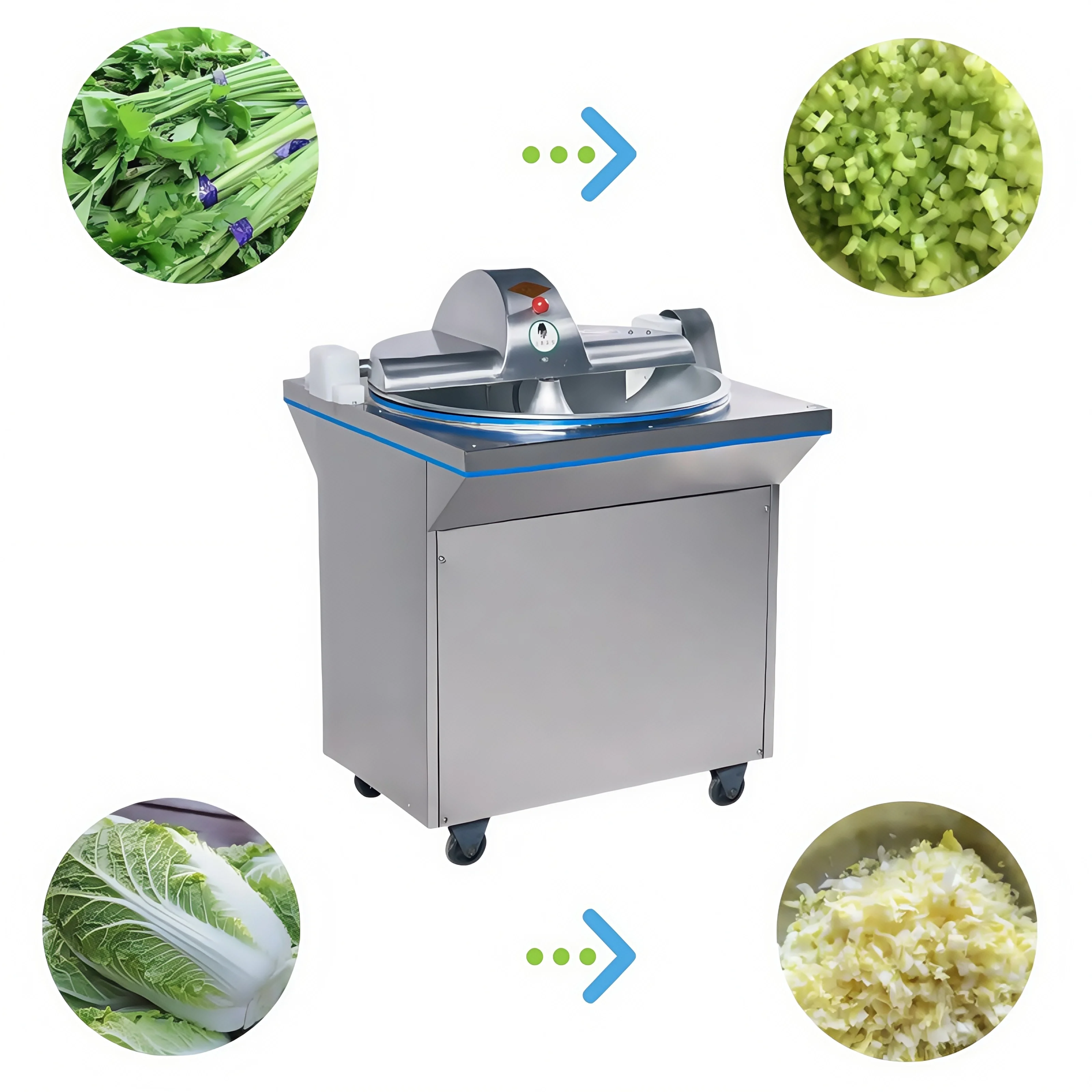 Stainless Steel Vegetable Bowl Cutter Cabbage Vegetable Leek Chopper Grinder Vegetable Fruit Chopping Machine