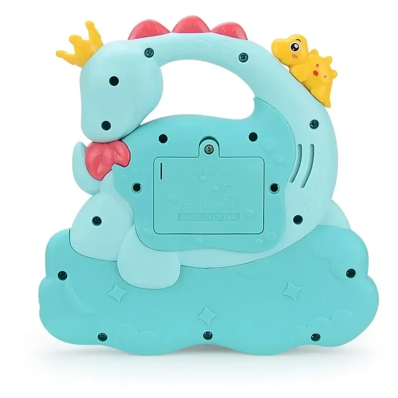 아기 공룡 피아노 장난감, 공룡 피아노 키보드 소리로 빛나는, 음악 장난감 유아 교육 유아 장난감 유아를위한 선물