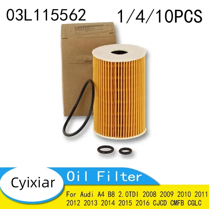 Oil Filter 03L115562 for Audi A4 B8 2.0TDI 2008 2009 2010 2011 2012 2013 2014 2015 2016 CJCD CMFB CGLC Car Accessories