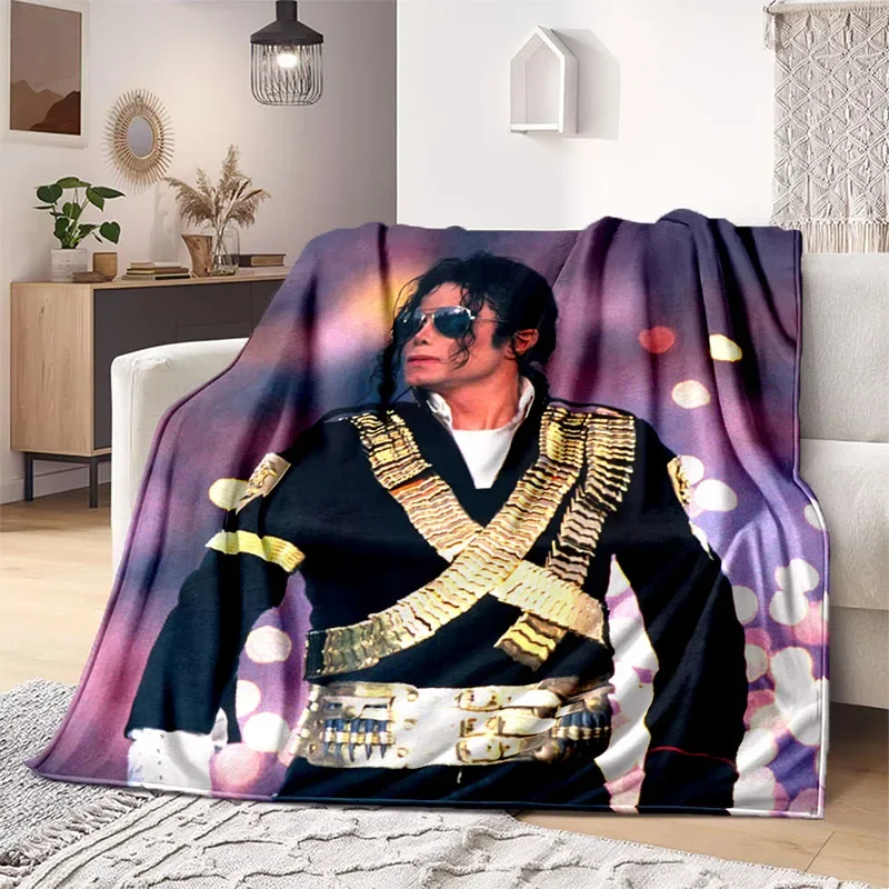 Famous singer Michael Jackson soft flannel blanket home sofa bed sheet office nap blanket gift all-season warm blanket.