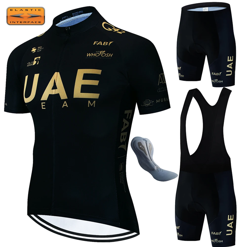 UAE 7 Hours Pad Road Bikes Jersey Cycling Sets Complete Summer Bike Man Cyclist Clothing Cycling Kit for Men Mtb Pants Bicycles