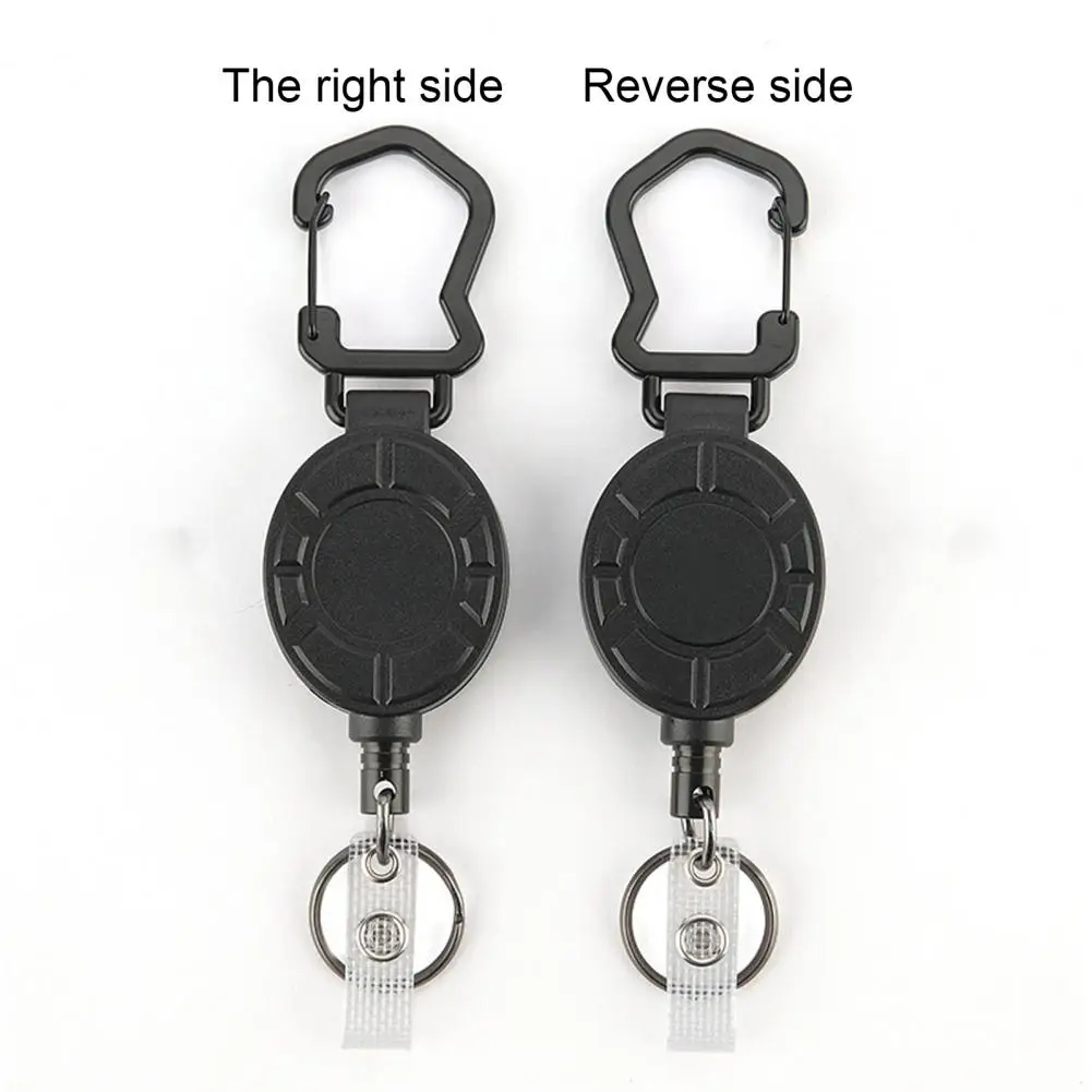 Heavy-duty Key Holder with Rubber-coated Steel Wire Zinc Alloy Buckle Keychain Durable Magnetic Suction Carabiner for Everyday