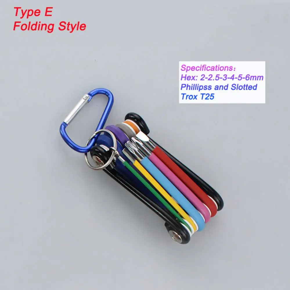 Multi size Allen Key Set Hex Wrench Screwdriver Set Colour Hexagon Spanner Ball End Tool L Type Hand Tools Kit