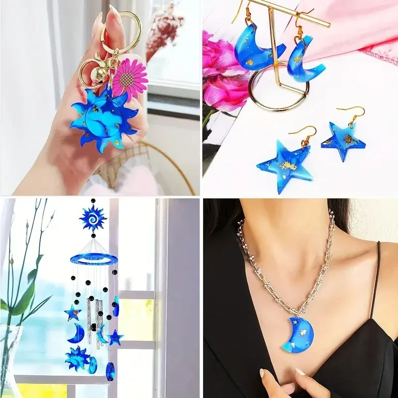 Sun Moon Star Wind Chime Mold Resin Epoxy Casting Kit