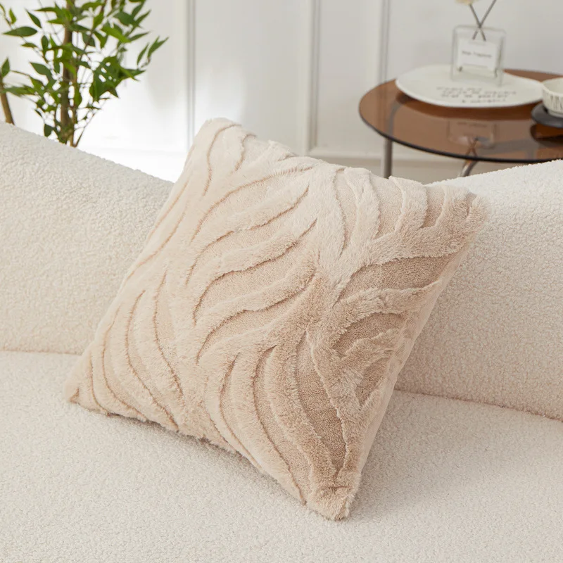 Cross-border best-selling faux rabbit fur throw pillows board decorative pillows – direct from the factory