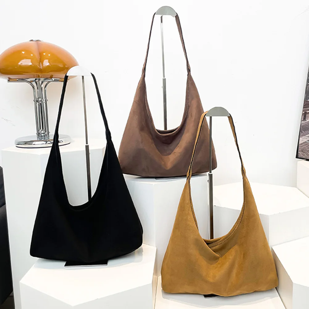 المرأة الجلد المدبوغ مترهل المتشرد حقيبة المغناطيسي إغلاق تحت الإبط حقيبة بلون العصرية حمل حقيبة التسوق حقيبة السفر